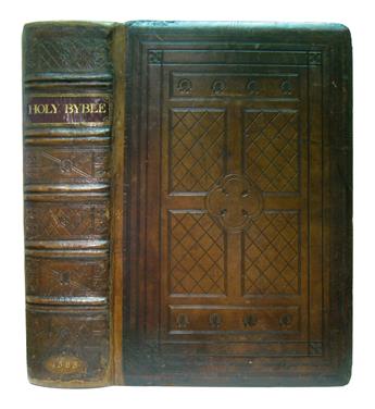 BIBLE IN ENGLISH.  The Holy Byble, conteining the Olde Testament and the Newe.  1585